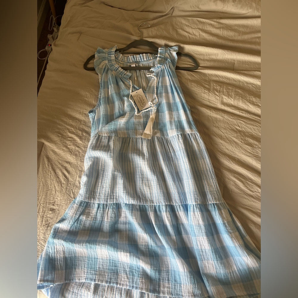 NWT Mud Pie Gingham Dress size large